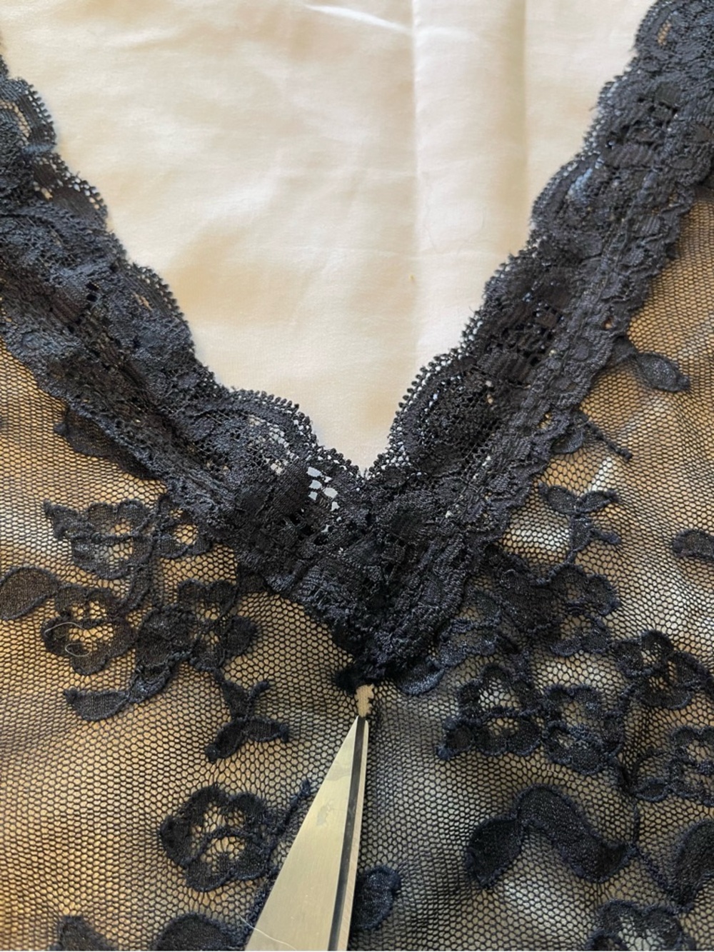 Worthington Black Lace Surplice Chemise - Picture 9 of 9